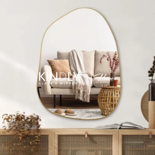 Boho Irregular Gold Wall Mirror