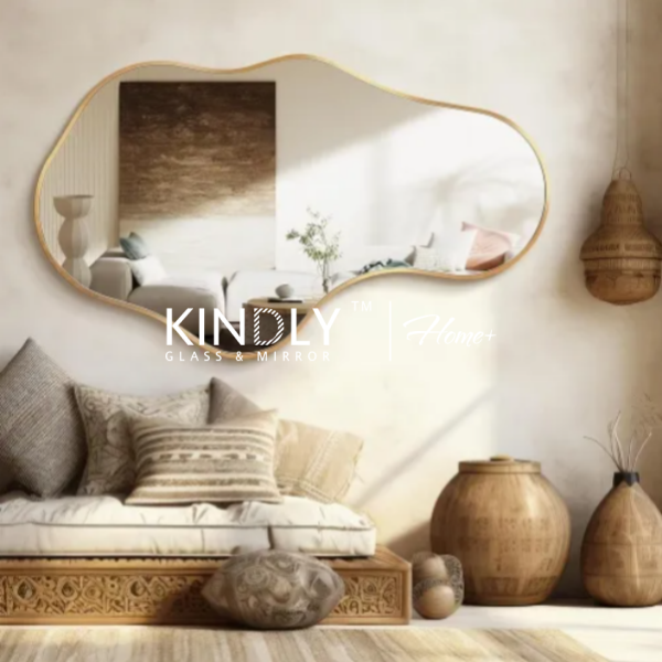 Modern Asymmetrical Cloud Shaped Wall Mirror